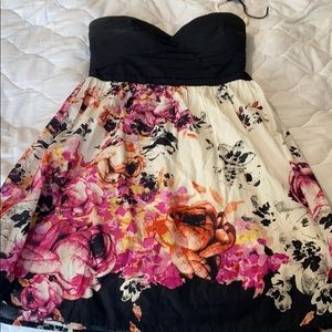 Strapless Floral dress